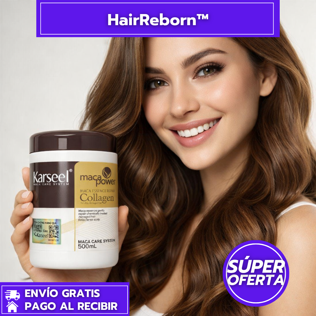 HairReborn: Tratamiento con colágeno que repara, fortalece y devuelve brillo al cabello dañado