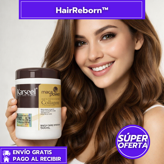 HairReborn: Tratamiento con colágeno que repara, fortalece y devuelve brillo al cabello dañado